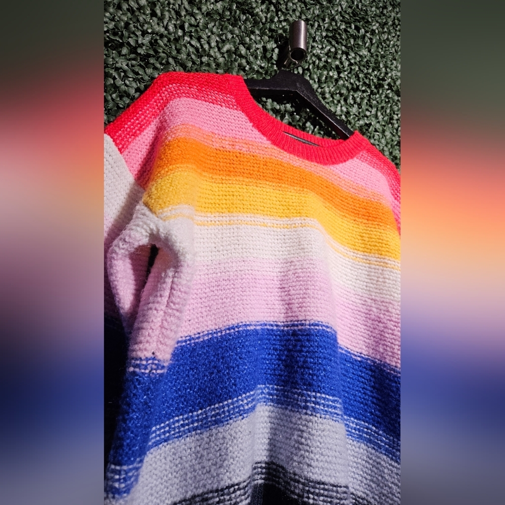 Old Navy Multicolor Striped Crew Neck Sweater - Picture 2 of 5